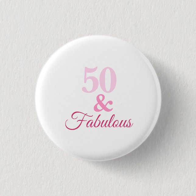 50 und Fabulous Pink Button (Vorderseite)
