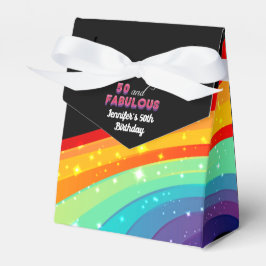 50 und Fabulous Rainbow Sparkle Geburtstagsparty Geschenkschachtel