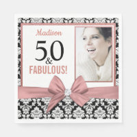 50 und Fabulous Rose Goldbug Damast 50. Geburtstag