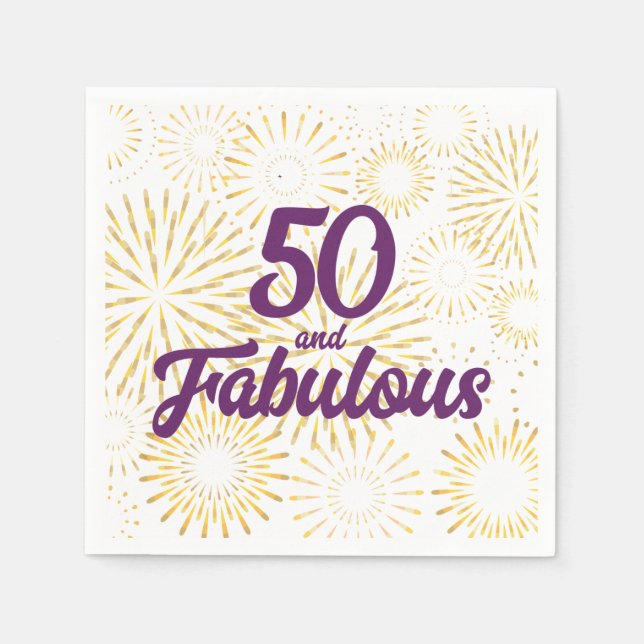 50 und Fabulous Serviette (Vorderseite)