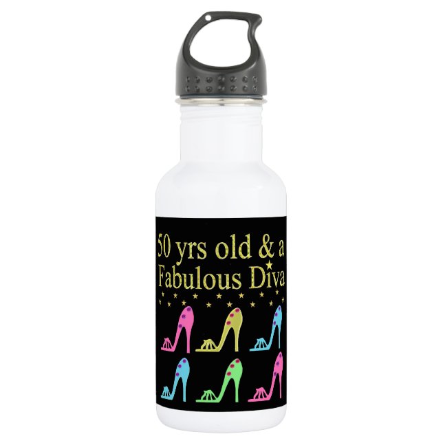 50 UND FABULOUS SHOE LOVER DESIGN TRINKFLASCHE (Vorderseite)