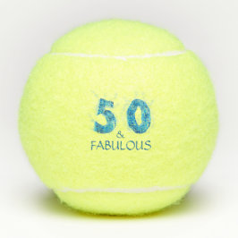 50 und Fabulous / Sport 50. Geburtstag Tennisbälle