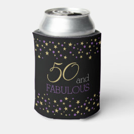 50 und Fabulous Star Pattern | Lila Gold Dosenkühler