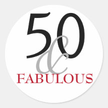 50 und Fabulous | Typografie 50. Geburtstag