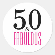 50 und Fabulous | Typografie 50. Geburtstag