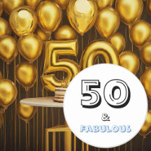 50 und Fabulous Typografy Birthday