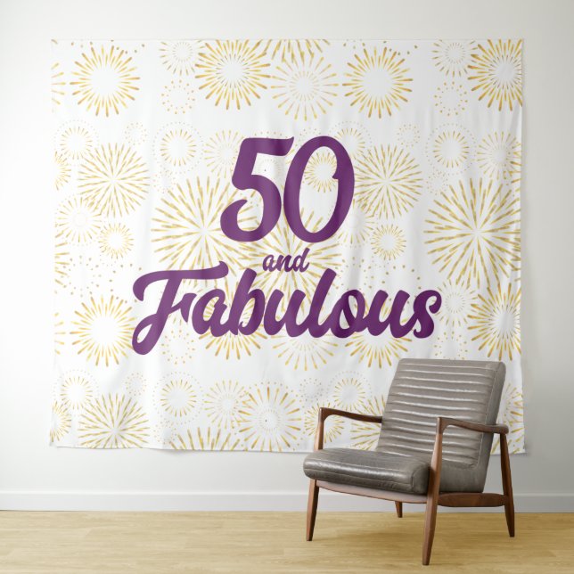 50 und Fabulous Wandteppich (Beispiel (Horizontal))