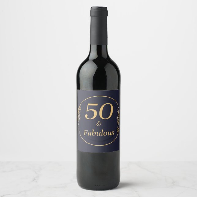 50 und Fabulous Weinetikett (Vorderseite)