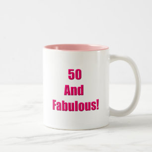 50 und Fabulous Zweifarbige Tasse