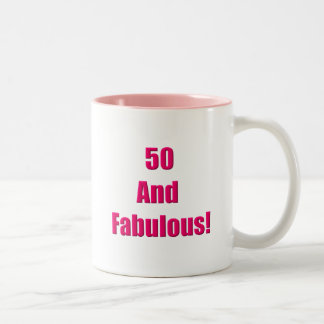 50 und Fabulous Zweifarbige Tasse