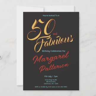 50 und Fantastisch | 50. Geburtstagsfeier Einladung