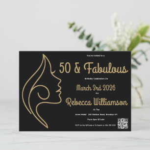 50 und Fantastisch 50. Geburtstagsfeier Einladung