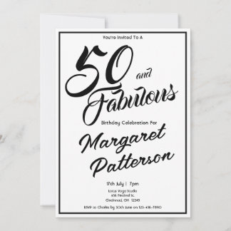 50 und Fantastisch | 50. Geburtstagsfeier Einladung