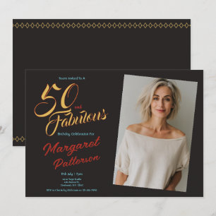 50 und Fantastisch 50. Geburtstagsfeier Einladung