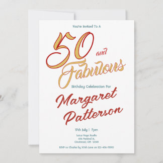50 und Fantastisch | 50. Geburtstagsfeier Einladung