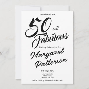 50 und Fantastisch 50. Geburtstagsfeier Einladung