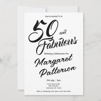 50 und Fantastisch | 50. Geburtstagsfeier Einladung