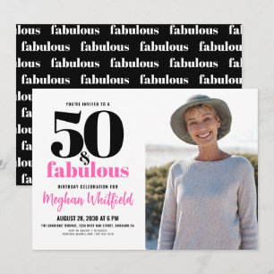50 und Fantastisch 50. Geburtstagsfeier Einladung