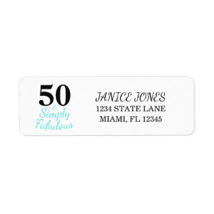 50 und fantastisch Einfach blaue Rücksende-Adresse