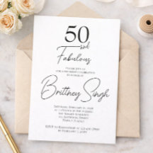 50 und Fantastisch | Einladung zur 50. Geburtstags