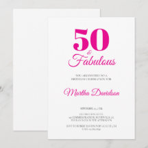 50 und fantastisch Einladung zur 50. Geburtstagsfe