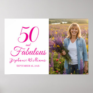 50 und Fantastisch Foto 50. Geburtstagsfeier Poster