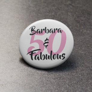 50 und Fantastisch Personalisierte Geburtstagsfeie Button