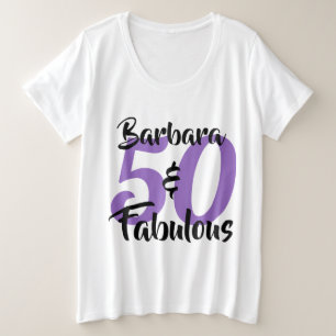 50 und Fantastisch Personalisierte Geburtstagsfeie Große Größe T-Shirt