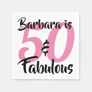 50 und Fantastisch Personalisierte Geburtstagsfeie Serviette