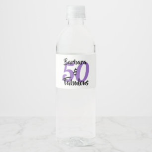 50 und Fantastisch Personalisierte Geburtstagsfeie Wasserflaschenetikett