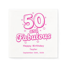 50 und fantastisch Retro-Blasen-Letter-Geburtstag 