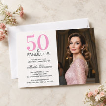 50 und Fantastisch Rosa 50. Geburtstag