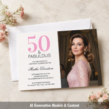 50 und fantastisch Rosa 50. Geburtstag