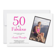50 und Fantastisch Rosa 50. Geburtstagsfeier