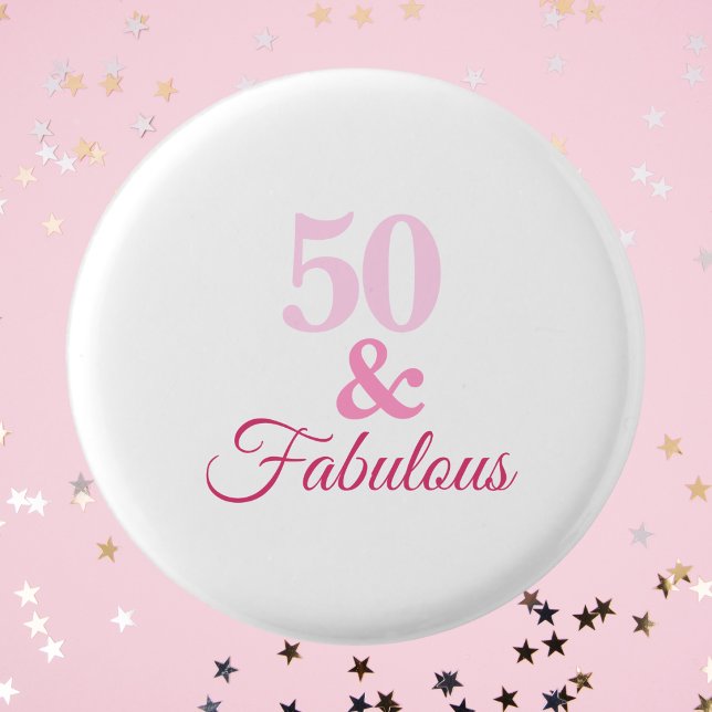 50 und Fantastisch Rosa Knopf Button (Von Creator hochgeladen)