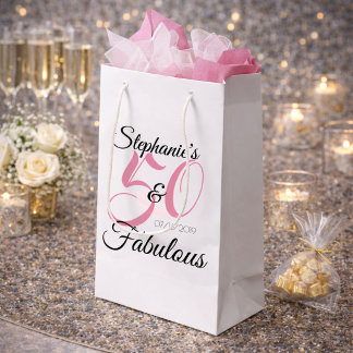 50 und fantastisch Rosa personalisierte Geburtstag Kleine Geschenktüte