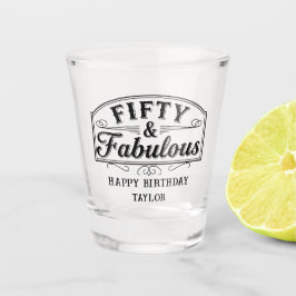 50 und Fantastisch Rustikale Schrift & Elegante Li Schnapsglas