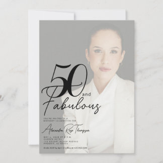 50 und Fantastisch Skript Foto 50. Geburtstagsfeie Einladung