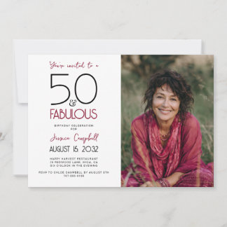 50. und fantastische 50. Geburtstagsfeier Einladung