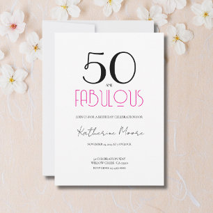 50. und fantastische 50. Geburtstagsfeier Einladung