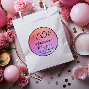 50. und fantastische 50. Geburtstagsfeier  Geschenktütchen