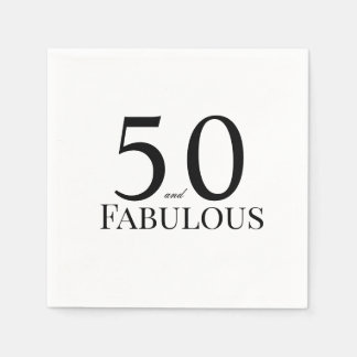 50 und fantastische schwarze Geburtstagsfeier Serviette