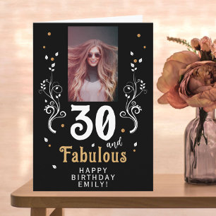50 und fantastisches Laubwerk 50. Geburtstagsfoto  Karte