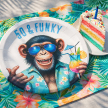 50 und Funky Summer Monkey 50. Geburtstag