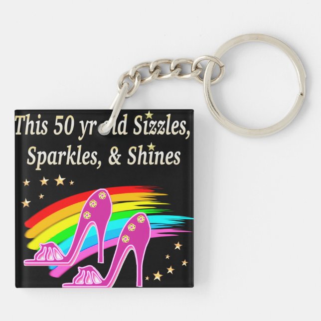 50 UND GLAMOROUS SCHLÜSSELANHÄNGER (Rückseite)