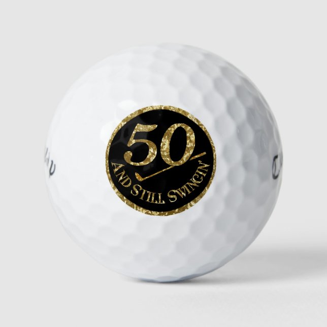 50 und immer noch schwingen' golfball (Vorderseite)