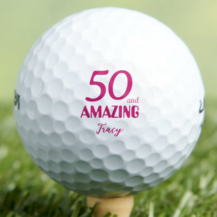 50 und Phantastisches Nachbargeschenk - Rosa 50. G Golfball