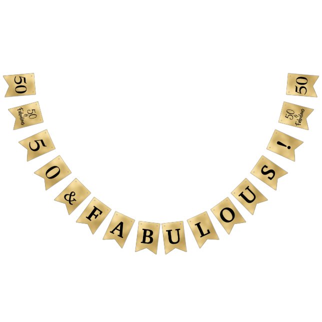 50 und prächtige Goldjagdflaggen Wimpelkette (Alle)