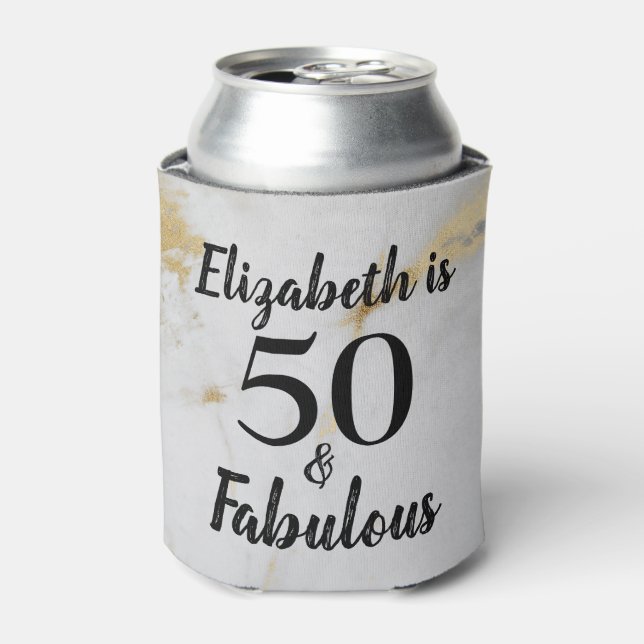 50 und prächtiger goldgrauer Marmor mit schwarzem  Dosenkühler (Kanne Vorderseite)