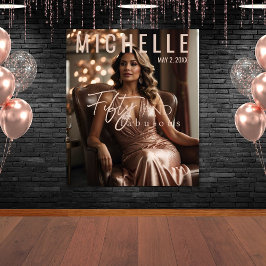 50 und sagenhafte Geburtstagswand im Hintergrund Wandteppich